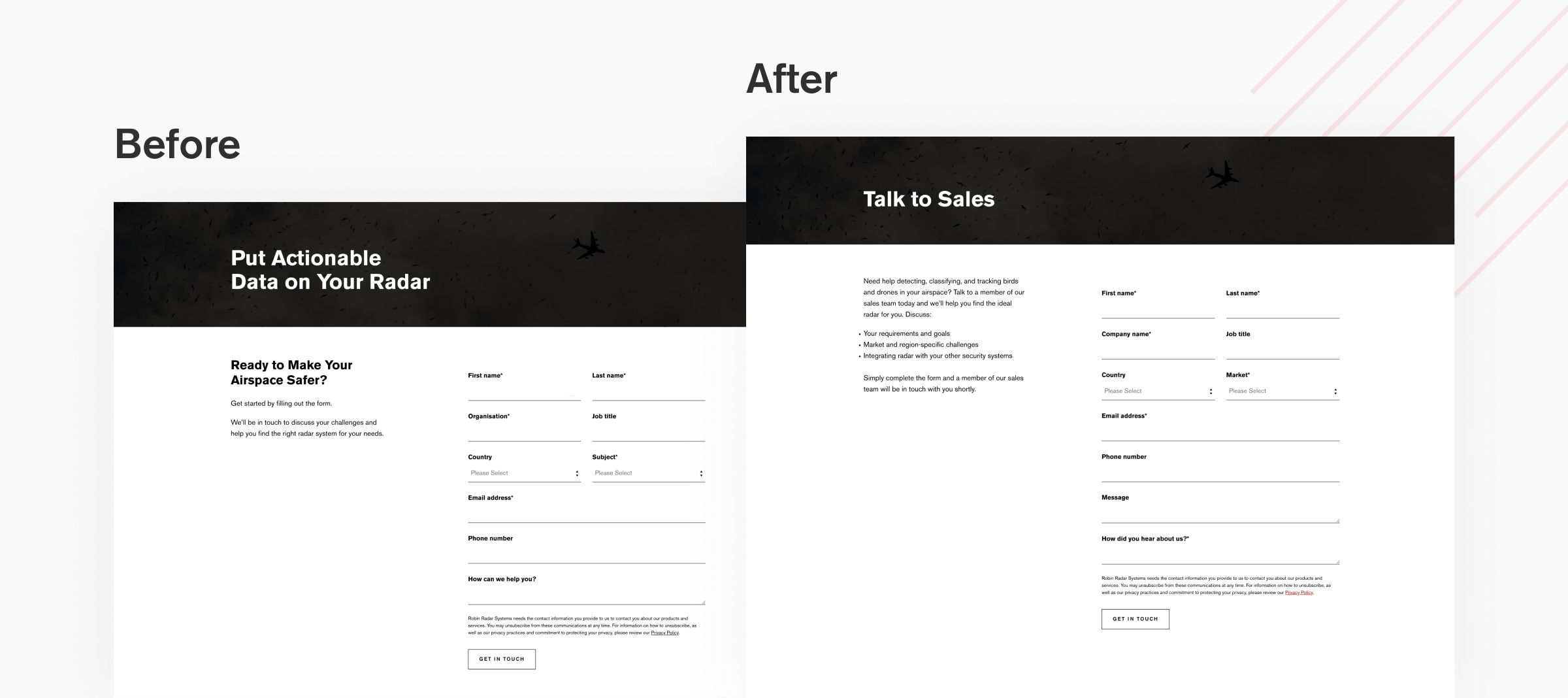 RBR Contact Page Before After